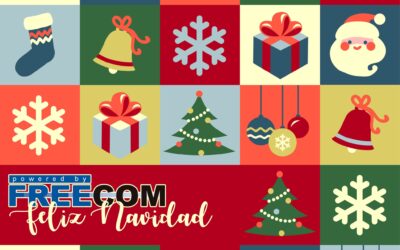 Freecom les desea felices fiestas