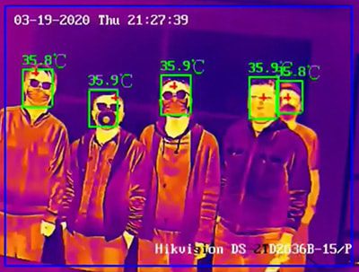 Imágen de cámara termográfica del sistema de Hikvision